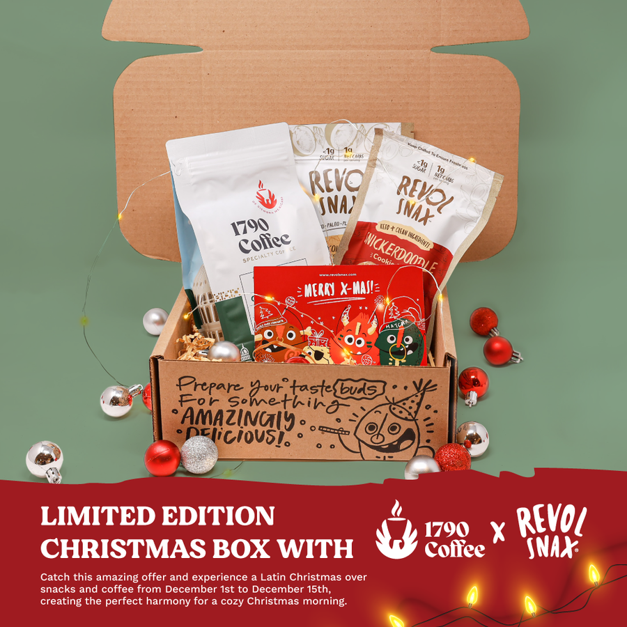 LIMITED EDITION Christmas Box Collab 1790 Coffee + Revol Snax